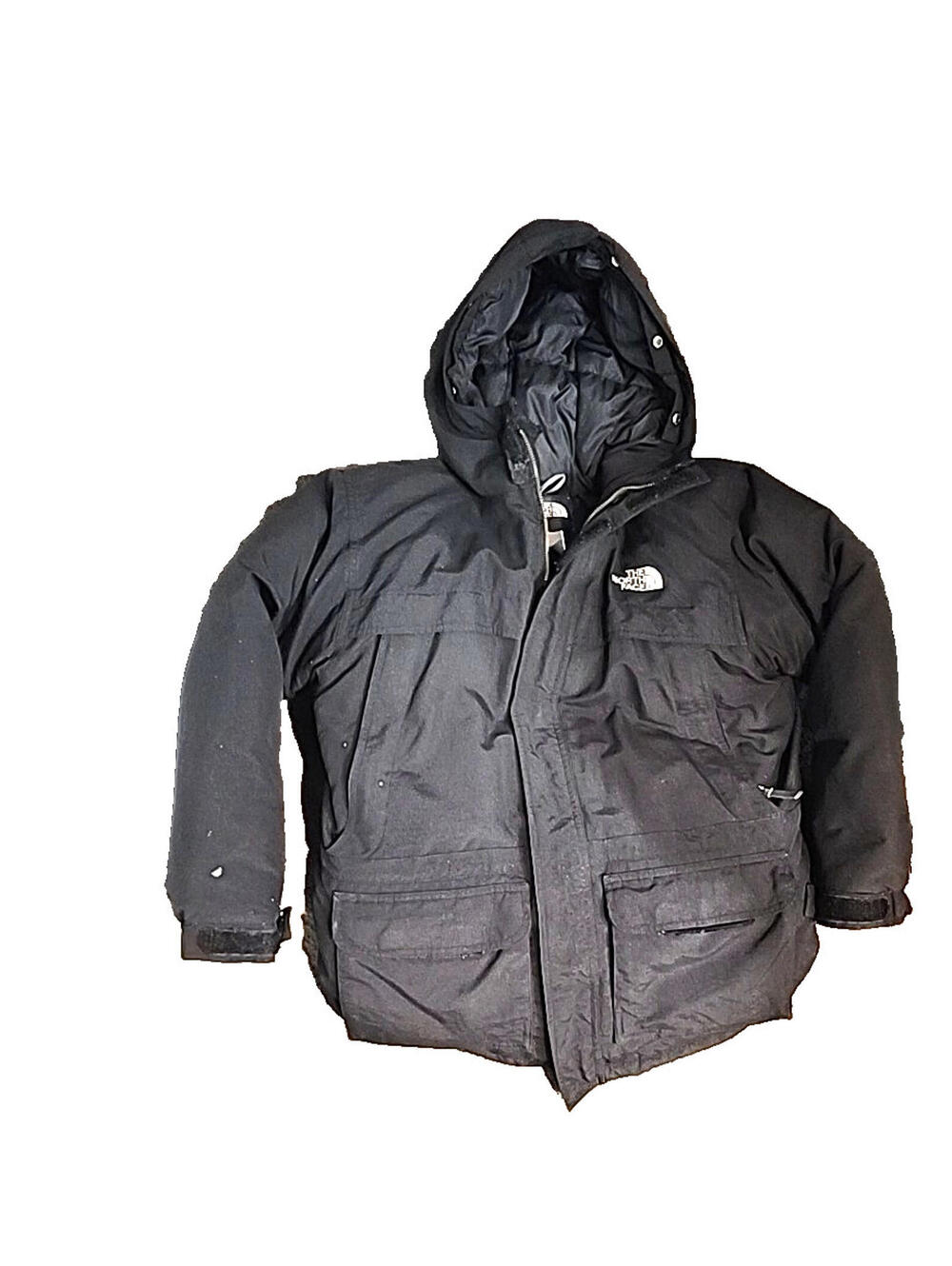 The North Face Teen/Boys Winter Goose Jacket Black Hooded Size Large Sz 44